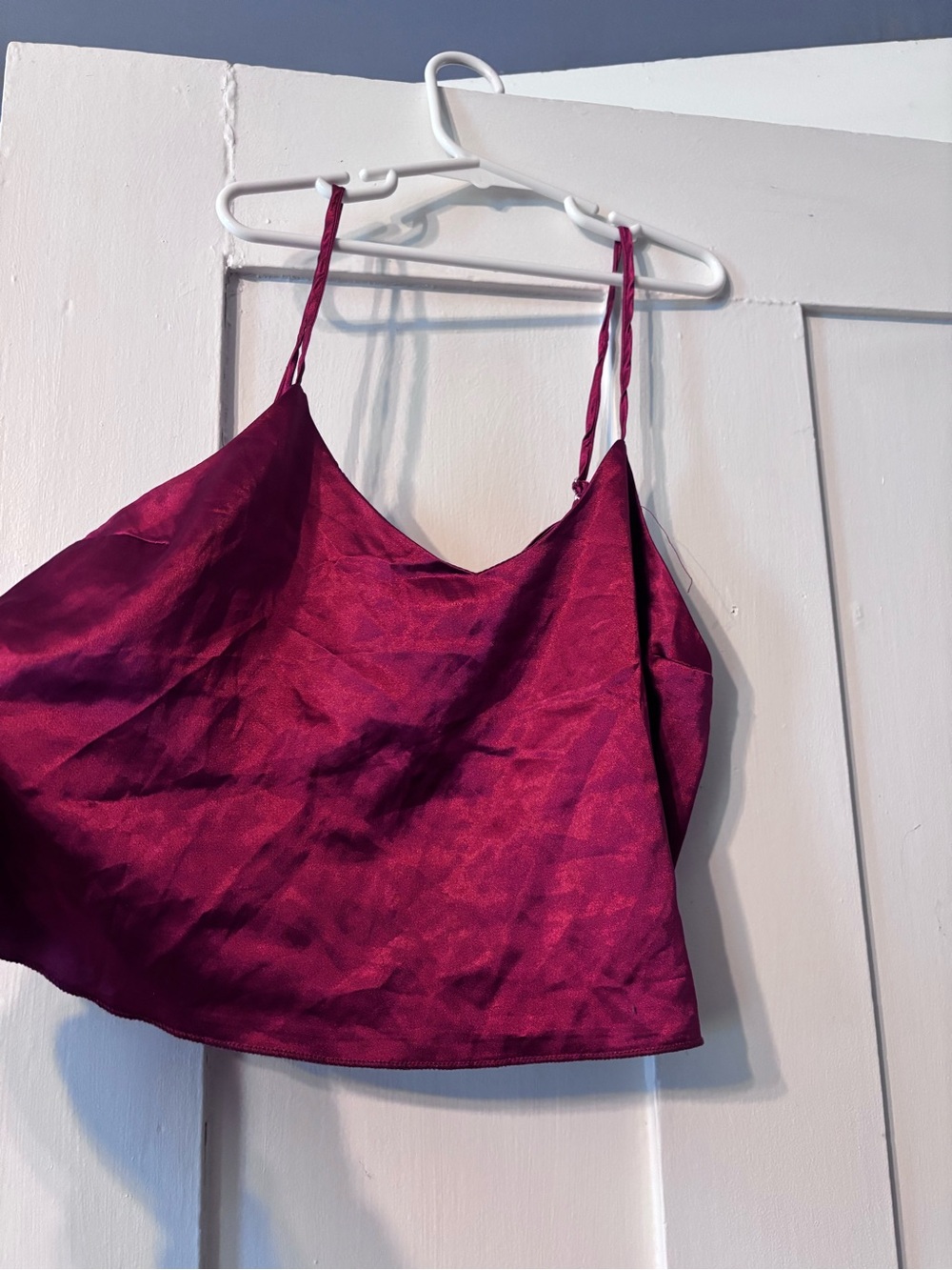 Women's Satin Cami Top - Berry